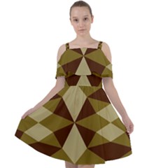 Abstract Pattern Geometric Backgrounds   Cut Out Shoulders Chiffon Dress by Eskimos