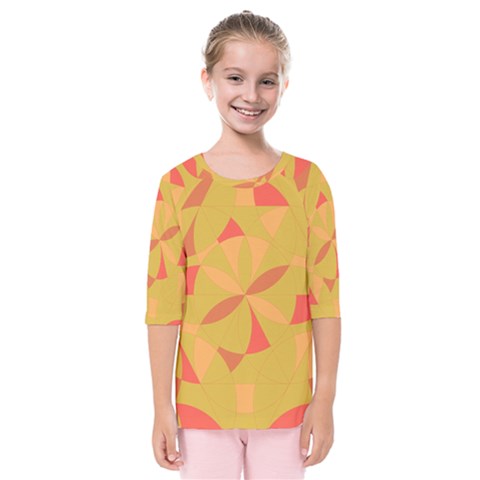 Abstract Pattern Geometric Backgrounds   Kids  Quarter Sleeve Raglan Tee by Eskimos