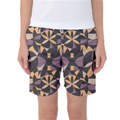 Abstract Pattern Geometric Backgrounds   Women s Basketball Shorts by Eskimos