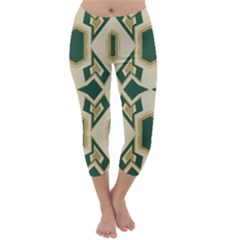 Abstract Pattern Geometric Backgrounds   Capri Winter Leggings  by Eskimos