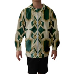 Abstract Pattern Geometric Backgrounds   Kids  Hooded Windbreaker