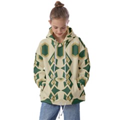 Abstract Pattern Geometric Backgrounds   Kids  Oversized Hoodie