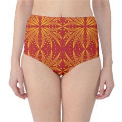 Abstract Pattern Geometric Backgrounds   Classic High-waist Bikini Bottoms by Eskimos