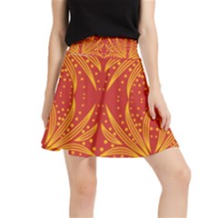 Abstract pattern geometric backgrounds   Waistband Skirt