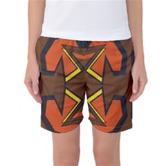 Abstract Pattern Geometric Backgrounds   Women s Basketball Shorts by Eskimos