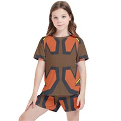 Abstract Pattern Geometric Backgrounds   Kids  Tee And Sports Shorts Set by Eskimos