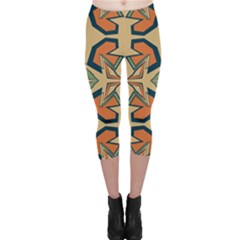 Abstract Pattern Geometric Backgrounds   Capri Leggings  by Eskimos