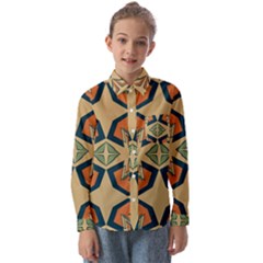 Abstract Pattern Geometric Backgrounds   Kids  Long Sleeve Shirt by Eskimos