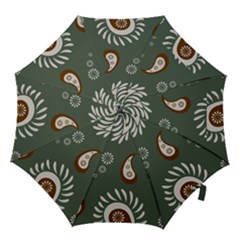 Floral Pattern Paisley Style Paisley Print  Doodle Background Hook Handle Umbrellas (large) by Eskimos