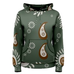 Floral Pattern Paisley Style Paisley Print  Doodle Background Women s Pullover Hoodie by Eskimos