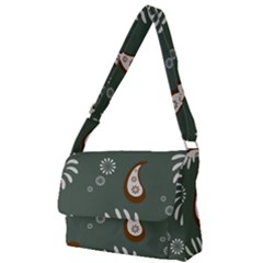 Floral Pattern Paisley Style Paisley Print  Doodle Background Full Print Messenger Bag (l) by Eskimos