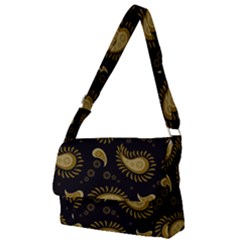 Floral Pattern Paisley Style Paisley Print  Doodle Background Full Print Messenger Bag (l) by Eskimos