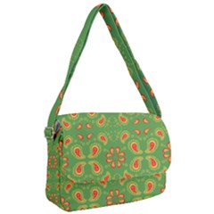 Floral Pattern Paisley Style Paisley Print  Doodle Background Courier Bag by Eskimos