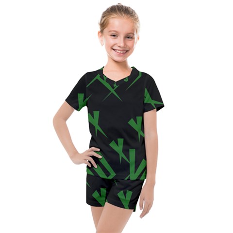 Abstract Pattern Geometric Backgrounds   Kids  Mesh Tee And Shorts Set by Eskimos