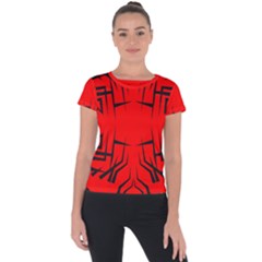 Abstract Pattern Geometric Backgrounds   Short Sleeve Sports Top  by Eskimos