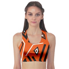 Abstract Pattern Geometric Backgrounds   Sports Bra by Eskimos