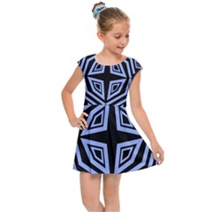 Abstract Pattern Geometric Backgrounds   Kids  Cap Sleeve Dress by Eskimos