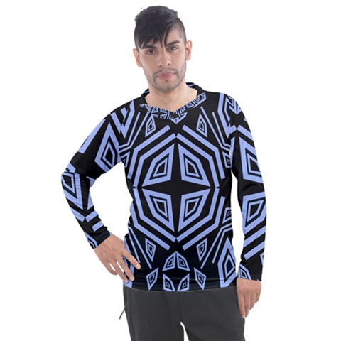 Abstract Pattern Geometric Backgrounds   Men s Pique Long Sleeve Tee by Eskimos