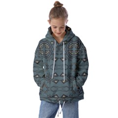 Abstract Pattern Geometric Backgrounds   Kids  Oversized Hoodie