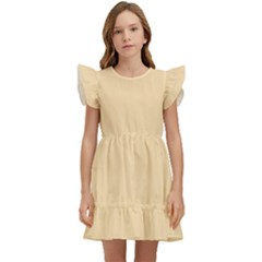 Color Moccasin Kids  Winged Sleeve Dress