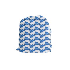 Abstract Waves Drawstring Pouch (medium) by SychEva