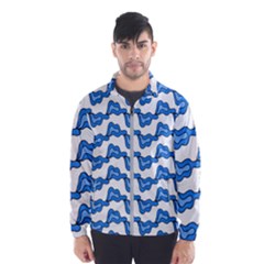 Abstract Waves Men s Windbreaker by SychEva