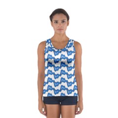 Abstract Waves Sport Tank Top  by SychEva