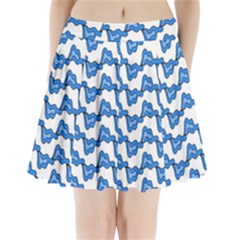 Abstract Waves Pleated Mini Skirt by SychEva