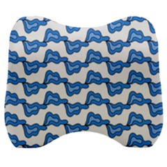 Abstract Waves Velour Head Support Cushion by SychEva