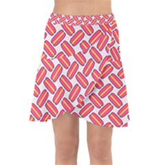 Abstract Cookies Wrap Front Skirt by SychEva