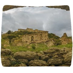 Ancient Mystras Landscape, Peloponnese, Greece Seat Cushion by dflcprintsclothing