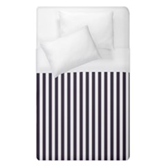 Minimalistic Black And White Stripes, Vertical Lines Pattern Duvet Cover (single Size) by Casemiro