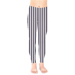 Minimalistic Black And White Stripes, Vertical Lines Pattern Kids  Leggings by Casemiro
