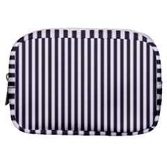 Minimalistic Black And White Stripes, Vertical Lines Pattern Make Up Pouch (small) by Casemiro