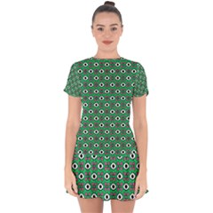 Beetle Eyes Drop Hem Mini Chiffon Dress by SychEva