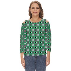 Beetle Eyes Cut Out Wide Sleeve Top