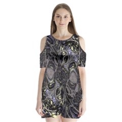 The Pollinator Shoulder Cutout Velvet One Piece by MRNStudios