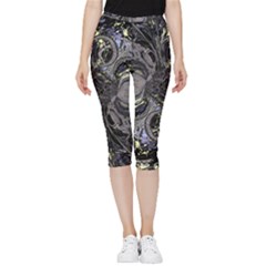 The Pollinator Inside Out Lightweight Velour Capri Leggings  by MRNStudios