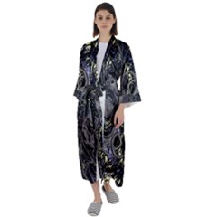 The Pollinator Maxi Satin Kimono by MRNStudios