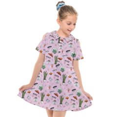 Office Time Kids  Short Sleeve Shirt Dress by SychEva