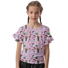 Office Time Kids  Cut Out Flutter Sleeves by SychEva