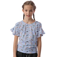 Office Kids  Cut Out Flutter Sleeves by SychEva