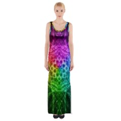 Fractal Design Thigh Split Maxi Dress