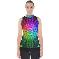 Fractal Design Mock Neck Shell Top