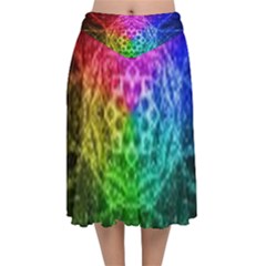 Fractal Design Velvet Flared Midi Skirt