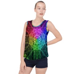 Fractal Design Bubble Hem Chiffon Tank Top