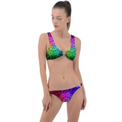 Fractal Design Ring Detail Crop Bikini Set