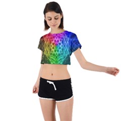 Fractal Design Tie Back Short Sleeve Crop Tee