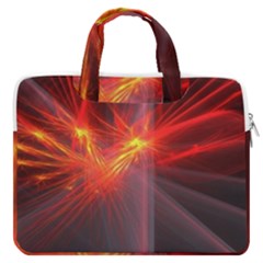 Fractal Macbook Pro Double Pocket Laptop Bag (large) by Sparkle
