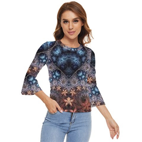 Fractal Bell Sleeve Top by Sparkle